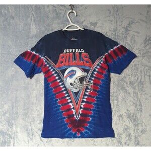 Majestic Buffalo Bills AOP NFL Adult Medium T-Shirt Tye Dye Vintage VTG Rare
